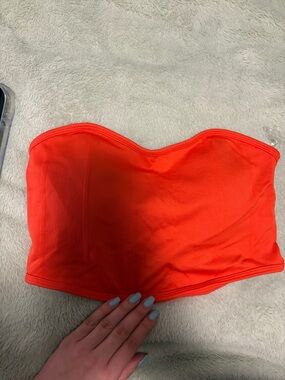 Love Neon Orange Strapless Bandeau